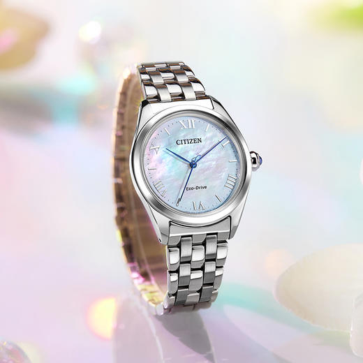 西铁城/CITIZEN光动能表盘时尚钢带女士手表EM1140-80D 商品图7