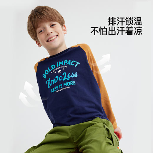 【大麦棉趣味T】儿童美式字母印花T恤 PQTX2416 商品图3