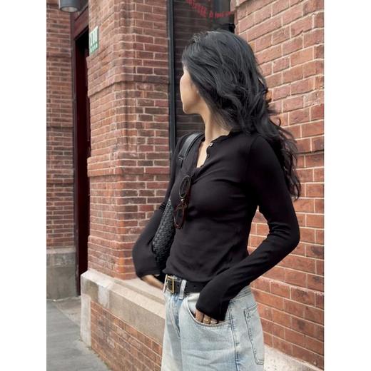 【包邮发顺丰】62113 洛诗琳新款立体裸感绷缝工艺精致高级品质亨利衫 KTT230 商品图0