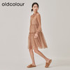 oldcolour春秋新款甜美气质波点网纱中长款连衣裙女GO11103625 商品缩略图2