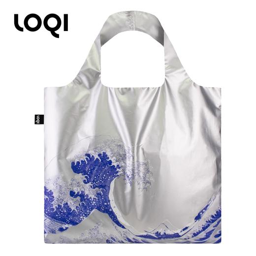 德国LOQI 涂层系列 潮流时尚艺术环保万用袋 折叠大容量单肩手提购物袋承重40斤防泼水 商品图6