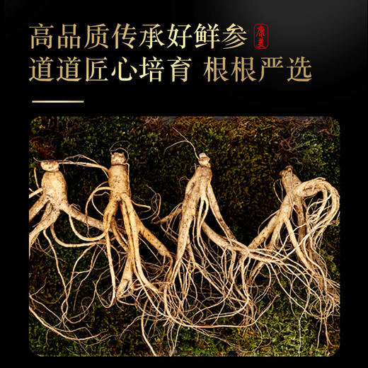 【欢享装】康美药业新开河鲜人参180g/盒（约4~5根）吉林新开河顺丰直邮人参茶饮煲汤送礼自用 商品图1