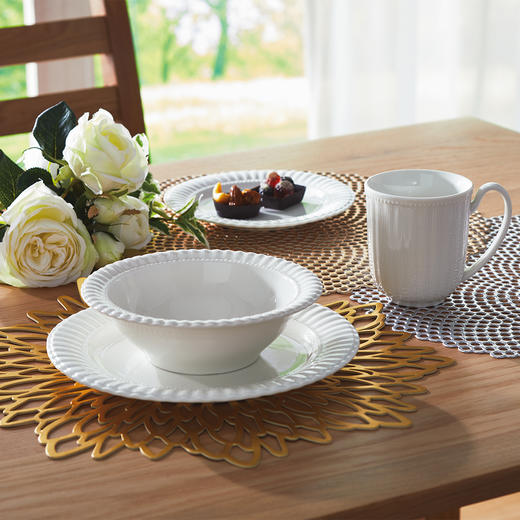 餐具浮雕布朗系列 杯碟组/浅碗/圆盘/饭碗/大碗/深盘/汤匙 商品图4