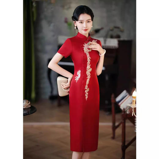 MYF 627改良旗袍高端礼服显瘦优雅连衣裙 商品图1