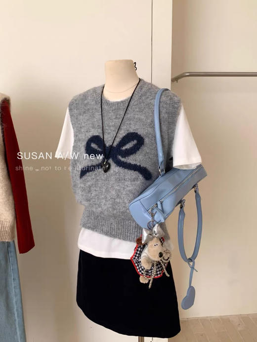 蝴蝶马海毛马甲 商品图4