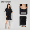 oldcolour2023夏新款黑色设计感小众蕾丝薄款短款连衣裙O22101260 商品缩略图1