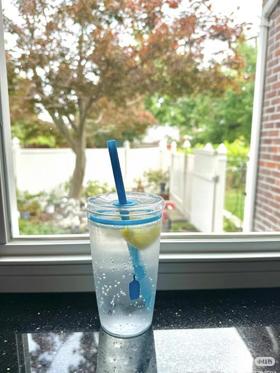 全网都在晒的小蓝杯！一款可重复利用的吸管冷杯！用来喝美式真的不要太爱