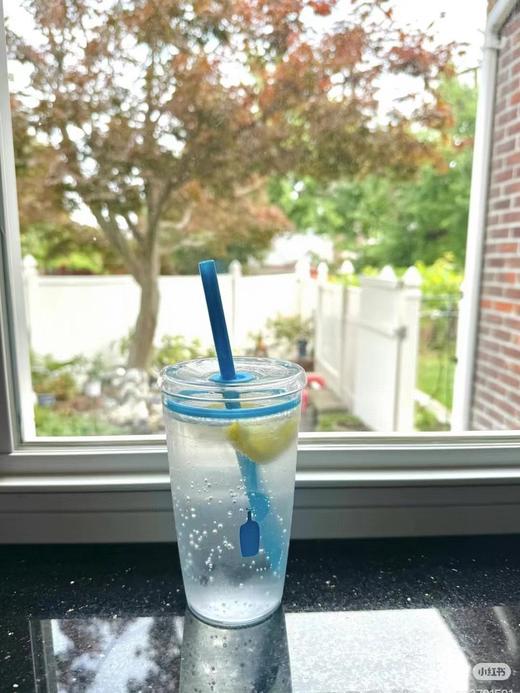 全网都在晒的小蓝杯！一款可重复利用的吸管冷杯！用来喝美式真的不要太爱 商品图0