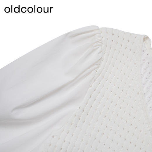 oldcolour白色套头衫春季新款百搭气质圆领长袖上衣女DP11052656 商品图3