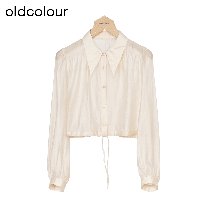 oldcolour秋季新款通勤时尚气质纯色长袖短外套女P380406A1