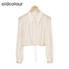 oldcolour秋季新款通勤时尚气质纯色长袖短外套女P380406A1 商品缩略图0
