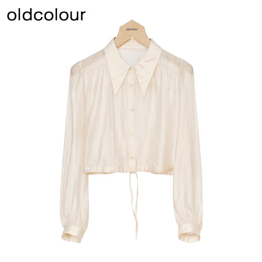 oldcolour秋季新款通勤时尚气质纯色长袖短外套女P380406A1 商品图0