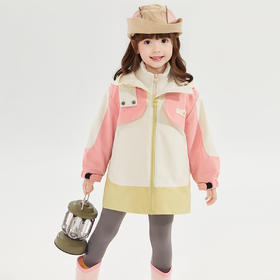 笛莎Deesha 童装女童外套2024冬季新款三合一拼色冲锋衣外套