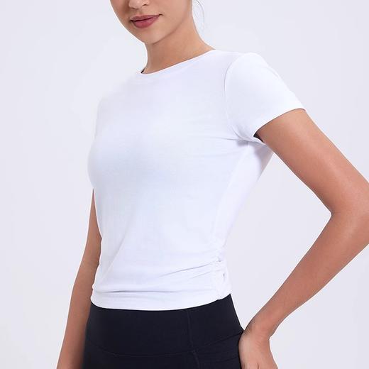 跃牌【瑜见伽人系列】2024运动罩衫后背镂空瑜伽短袖跑步衣训练服健身上衣YT3104 商品图4