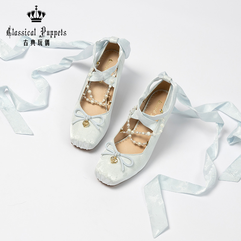 【积分兑换，60天内发货】梦中的蝴蝶结芭蕾鞋 古典玩偶 Lolita