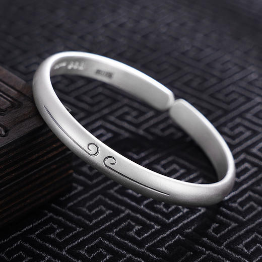 【证悟空性】子佩集S999银手工手镯原创设计【55081225】2407 商品图2