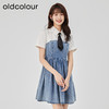 oldcolour2023夏新款纯棉学院风小个子牛仔拼接连衣裙GO21107708 商品缩略图3