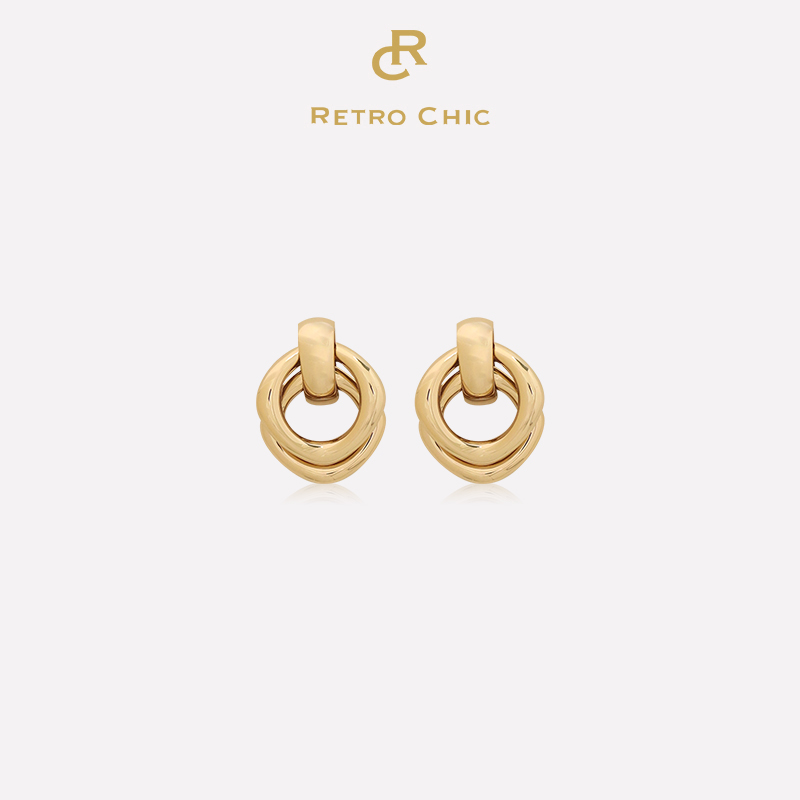 【宋佳&古力娜扎&钟楚曦&管乐&江一燕&蓝盈莹同款】古罗马时期 | 罗马金/银色双圈耳环（2色可选）
