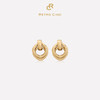 【宋佳&古力娜扎&钟楚曦&管乐&江一燕&蓝盈莹同款】古罗马时期 | 罗马金/银色双圈耳环（2色可选） 商品缩略图0