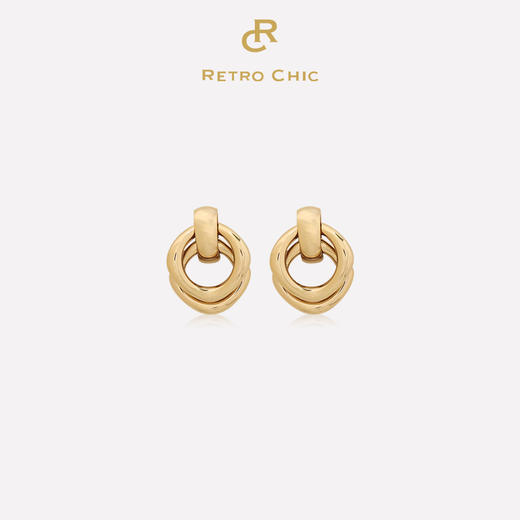 【宋佳&古力娜扎&钟楚曦&管乐&江一燕&蓝盈莹同款】古罗马时期 | 罗马金/银色双圈耳环（2色可选） 商品图0
