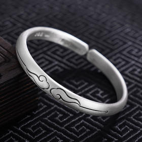 【祥云锦绣】子佩集S999银手工手镯原创设计【55081215】2407