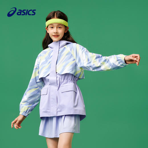 【商城同款】ASICS/亚瑟士童装秋季长袖外套防水透湿收腰挡风便服 商品图1