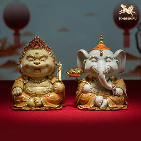 铜师傅《智慧文文、遍吉普普》客厅桌面铜摆件 家居装饰工艺品