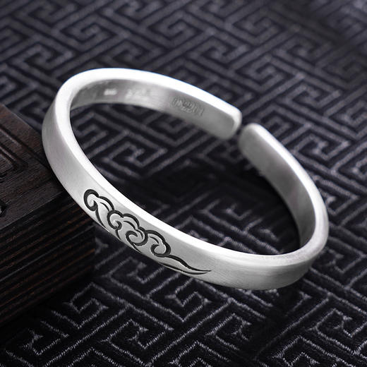 【祥云梦绪】子佩集S999银手工手镯原创设计【55082201】2407 商品图1