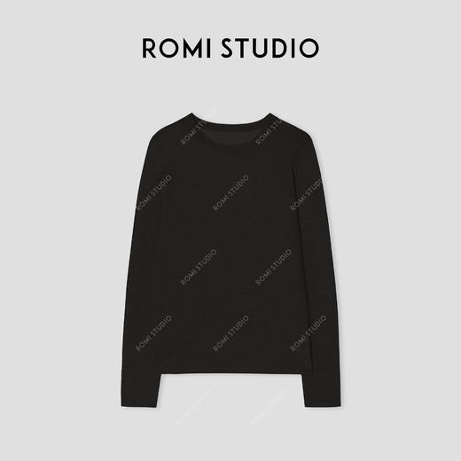 ROMI STUDIO “基础随性” 超细支100%水溶羊毛圆领打底T恤421T7093 商品图3