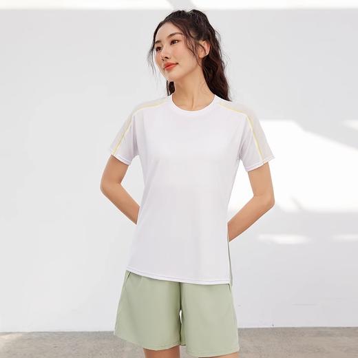 跃牌【瑜见伽人系列】网纱拼接瑜伽短袖圆领运动T恤YT3102 商品图2