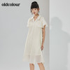 oldcolour2022夏季新品纯色通勤休闲气质衬衫连衣裙 商品缩略图2