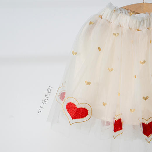 团团圈 短款爱心网纱裙 1055 商品图2