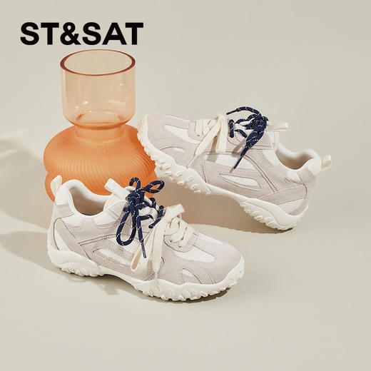 星期六休闲复古拼色双鞋带德训鞋SSC3112E42 商品图2