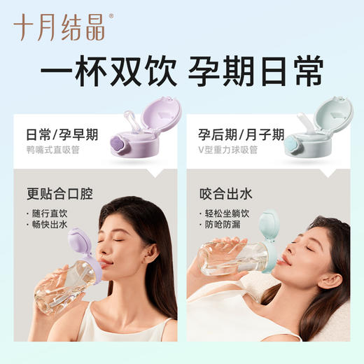 吸管杯孕产妇专用成人刻度水壶ppsu直饮水杯上学儿童水杯 商品图2