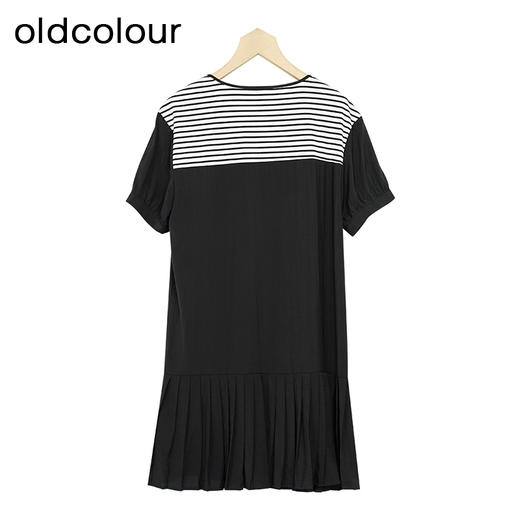 oldcolour夏季新款时尚休闲风海军领宽松显瘦连衣裙女GP21101784 商品图1