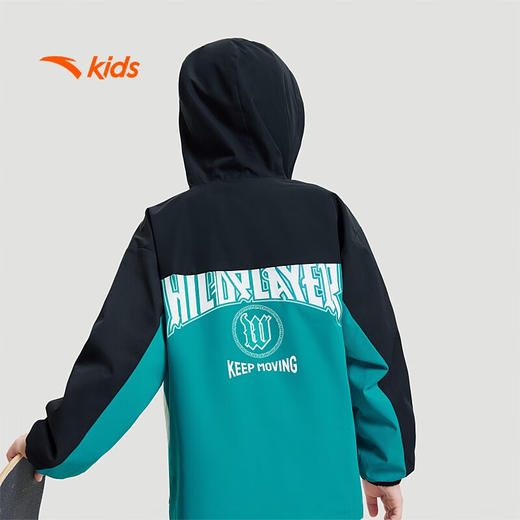 【超值】安踏儿童外套连帽男童梭织运动上衣当季透气舒适运动潮352438603 商品图1