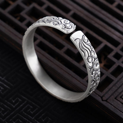 【祥云游踪】子佩集S999银手工手镯原创设计【55082211】2407 商品图2