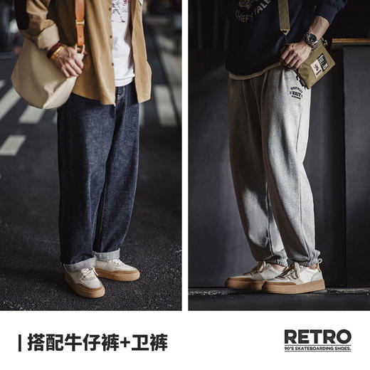 马登复古小众板鞋夏新款低帮休闲透气滑板鞋厚底增高百搭小白鞋男 商品图4