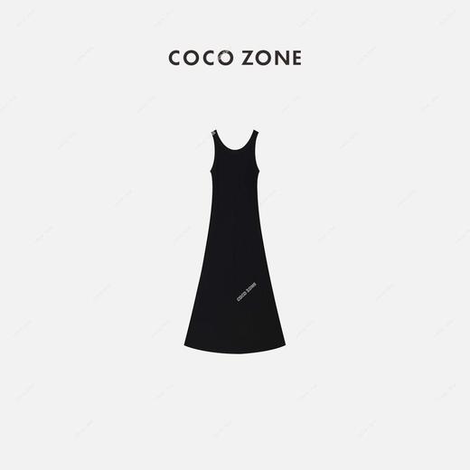 COCO ZONE 法式气质U领无袖针织连衣裙 23C18699 商品图0