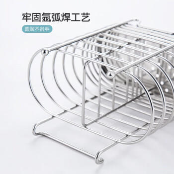 美厨（maxcook）筷子架筷子筒 不锈钢免打孔筷子桶沥水架置物架分两格 MCWA205 /厨具 /厨房置物架 /筷笼架 商品图1