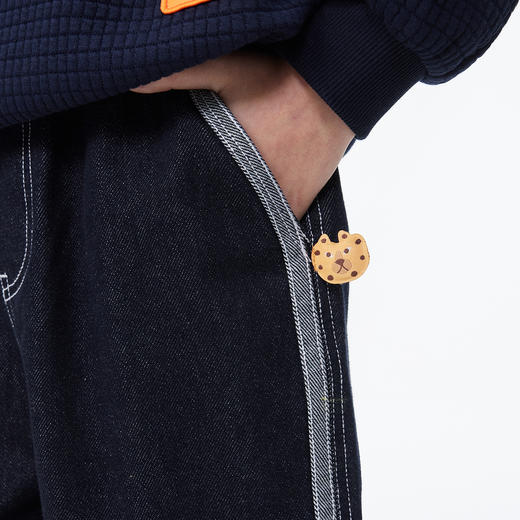 【MQD】童装男大童童趣立体图案牛仔长裤春儿童户外防褪色锥形裤新 商品图1