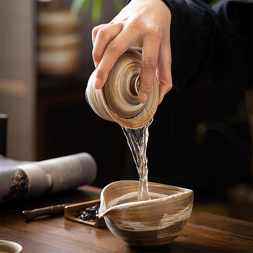 沁茶悦旅丨粗陶三才盖碗 茶具 泡茶 130ml  商品图3