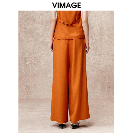 VIMAGE纬漫纪秋季新款阔腿显瘦高腰百搭休闲裤V2205825 商品图4