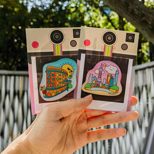 遇见上海彩色亚克力冰箱贴 商品图0