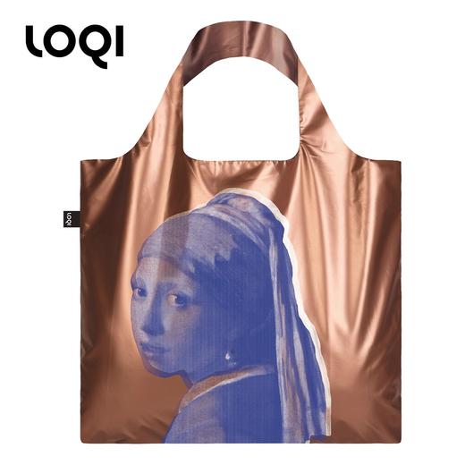 德国LOQI 涂层系列 潮流时尚艺术环保万用袋 折叠大容量单肩手提购物袋承重40斤防泼水 商品图3