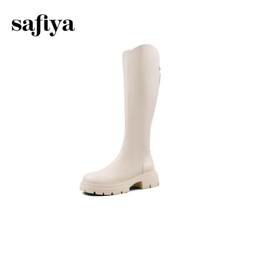 Safiya/索菲娅2024冬 小个子增高厚底粗跟不过膝显瘦高筒骑士靴  SF44117018 商品图11