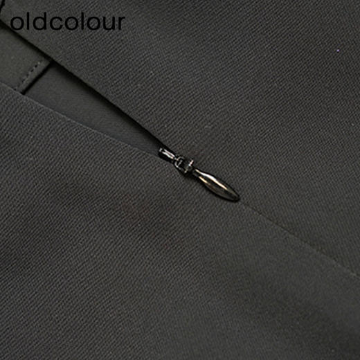 oldcolour夏季新款韩版黑色气质一步裙通勤显瘦鱼尾裙P24063425 商品图4