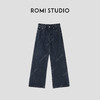 ROMI STUDIO“重磅丹宁”100斜纹棉酵洗石磨炒砂直筒牛仔裤421N9010 商品缩略图0