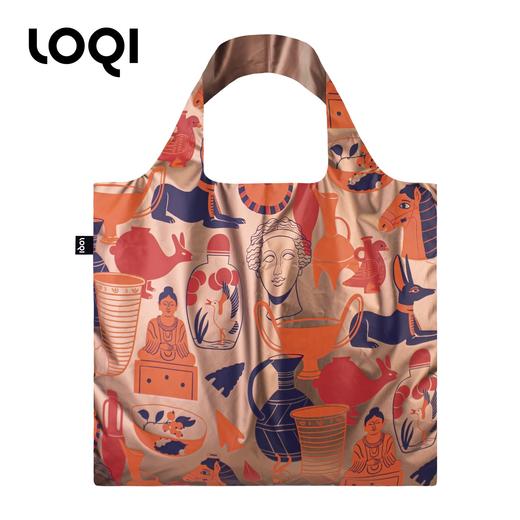 德国LOQI 涂层系列 潮流时尚艺术环保万用袋 折叠大容量单肩手提购物袋承重40斤防泼水 商品图5