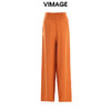 VIMAGE纬漫纪秋季新款阔腿显瘦高腰百搭休闲裤V2205825 商品缩略图6